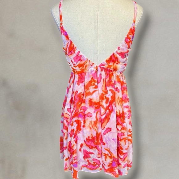 NWT MISA Los Angeles ‘Indira’ Romper in “Maldive Marble” White & Pink Sz Medium - Picture 11 of 16